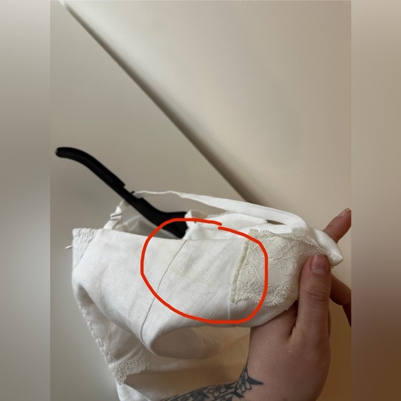 Reformation Arya Linen Mini Dress Bustier Lace White 6 Coquette Cottagecore - Picture 9 of 10